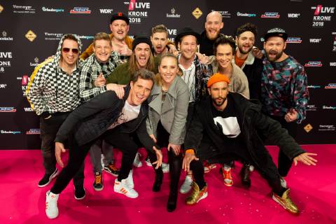 Bochum, Germany 06.12.2018, 1Live Krone 2018, Querbeat auf dem Roten Teppich der 1Live Krone ( DeFodi001
