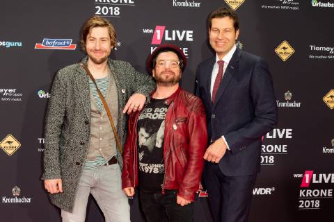Bochum, Germany 06.12.2018, 1Live Krone 2018, Hennes Bender und Thomas Eiskirch auf dem Roten Teppich der 1Live Krone ( DeFodi001