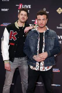 Vincent Stein und Dag-Alexis Kopplin (SDP) bei der 19. Verleihung der 1Live Krone 2018 in der Jahrhunderthalle. Bochum, 06.12.2018