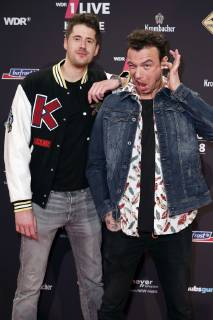Vincent Stein und Dag-Alexis Kopplin (SDP) bei der 19. Verleihung der 1Live Krone 2018 in der Jahrhunderthalle. Bochum, 06.12.2018