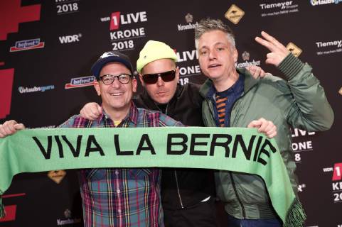 Fettes Brot bei der 19. Verleihung der 1Live Krone 2018 in der Jahrhunderthalle. Bochum, 06.12.2018