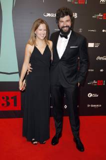 Damian Nenow und Begleitung bei der Verleihung des 31. Europäischen Filmpreises 2018 im Teatro de la Maestranza. Sevilla, 15.12.2018