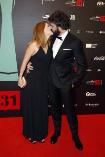 Damian Nenow und Begleitung bei der Verleihung des 31. Europäischen Filmpreises 2018 im Teatro de la Maestranza. Sevilla, 15.12.2018