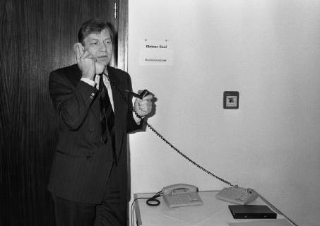 Deutschland, Bonn, 13.02.1989 Archiv-Nr.: 02-40-01 Eberhard Diepgen, Regierender Bürgermeister von Berlin CDU-Bundesvorstandssitzung