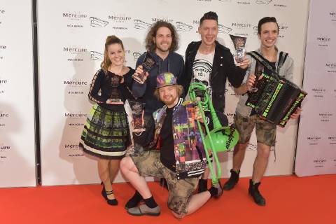 Verleihung 20 Jahre SMAGO AWARD Die Draufgaenger am roten Teppich 20 Jahre Verleihung SMAGO AWARD in Berlin am 13.01.2019