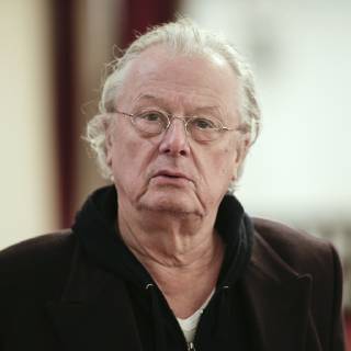 14.01.2019, Berlin, Deutschland - Pressekonferenz mit Frank Castorf zu seinem neuen Theaterstueck Galileo Galilei. Das Theater und die Pest. Von und nach Bertolt Brecht. Premiere am 19. Januar 2019 im Berliner Ensemble. Foto: Theaterregisseur Frank Castorf, anlaesslich einer Pressekonferenz im Berliner Ensemble.