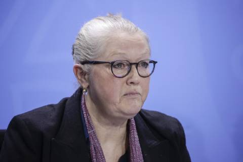 15.01.2019, Berlin, Deutschland - Pressekonferenz zur Vorstellung der Plaene fuer einen Erweiterungsbau des Bundeskanzleramtes mit BM Helge Braun, den Architekten Axel Schultes und Charlotte Frank sowie der Praesidentin des Bundesamtes fuer Bauwesen und Raumordnung, Petra Wesseler. Foto: Charlotte Frank, Architektin.