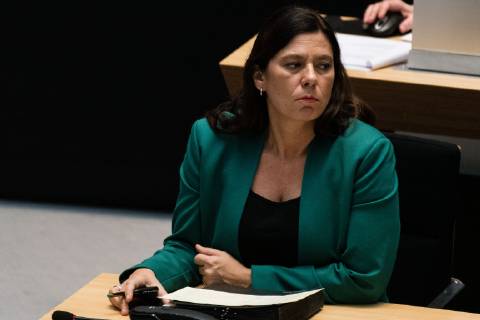 Senatorin f??r Bildung, Jugend und Familie: Sandra Scheeres (SPD) waehrend der Plenarsitzung im Berliner Abgeordnetenhaus mit der Sitzungs-Nr. 36 am 24.01.2019 in Berlin, Deutschland.