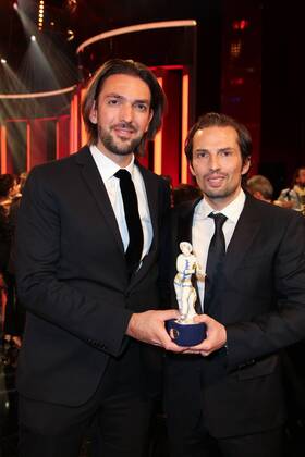 Max Wiedemann und Quirin Berg, Verleihung des Bayerischen Filmpreis 2019 im Prinzrengententheater in Muenchen am 25.01.2018