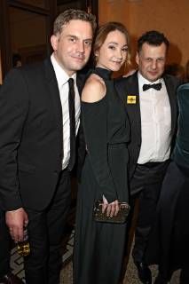Sebastian Bezzel, Lisa Marie Potthoff und Gerhard Wittmann bei der Verleihung des 40. Bayerischen Filmpreises 2018 im Prinzregententheater. München, 25.01.2019