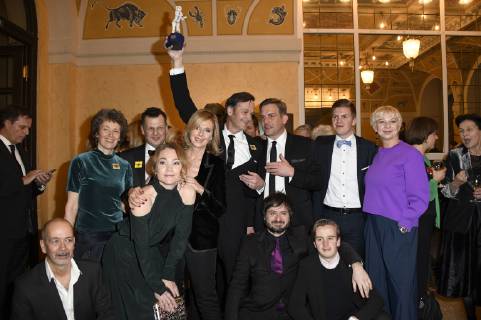 Der Cast von Sauerkrautkoma bei der Verleihung des 40. Bayerischen Filmpreises 2018 im Prinzregententheater. München, 25.01.2019