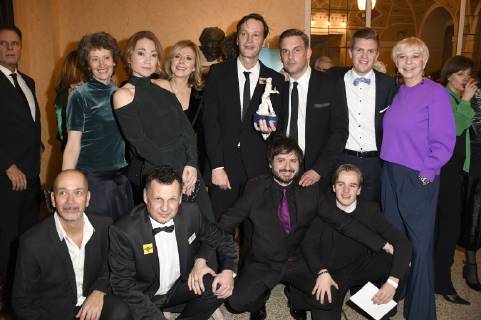 Der Cast von Sauerkrautkoma bei der Verleihung des 40. Bayerischen Filmpreises 2018 im Prinzregententheater. München, 25.01.2019
