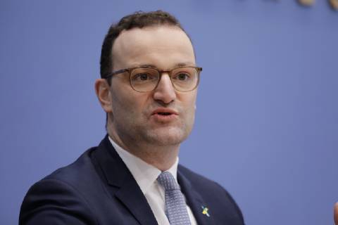 Bundesminister für Gesundheit Jens Spahn, Deutschland, Berlin, Bundespressekonferenz, Thema: Nationale Dekade gegen Krebs, 29.01.2019