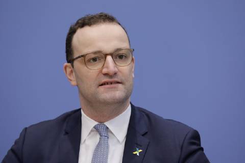 Bundesminister für Gesundheit Jens Spahn, Deutschland, Berlin, Bundespressekonferenz, Thema: Nationale Dekade gegen Krebs, 29.01.2019