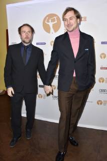 Bjarne Mädel und Lars Eidinger bei der 61. Verleihung vom Ernst-Lubitsch-Preis 2019 im Kino Babylon. Berlin, 30.01.2019