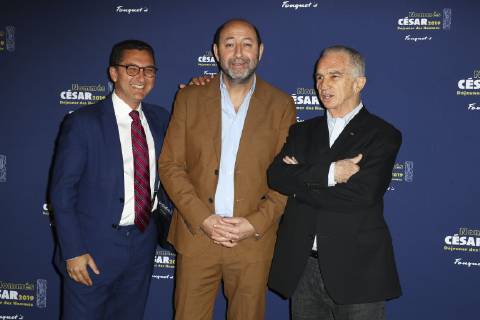 Maxime Saada Kad Merad Alain Terzian CELEBRITES : Dejeuner des nommes - Cesar 2019 - 03 02 2019 GwendolineLeGoff Panoramic 