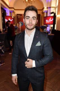 Jonathan Elias Weiske bei der Verleihung des Blaue Blume Award 2019 im Restaurant Grosz. Berlin, 06.02.2019