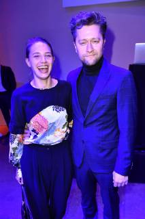 Jytte-Merle Böhrnsen und Adrian Topol beim 99Fire Films Award während der Berlinale 2019 im Umspannwerk Alexanderplatz. Berlin, 14.02.2019