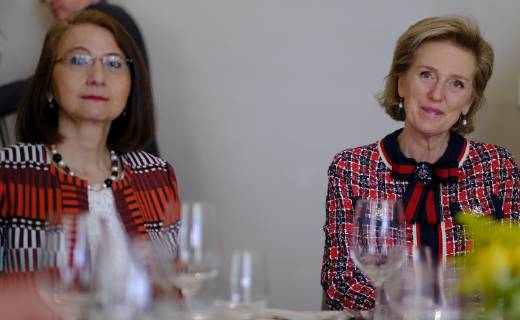Mexico Minister of Economy Graciela Marquez Colin and Princess Astrid of Belgium pictured during a B2G lunch organised by the Federation of Enterprises in Belgium (FEB - VBO), on the fourth day of a Belgian economic mission to Mexico, Wednesday 20 February 2019. Several federal and regional ministers accompany the princess on an economic mission to Mexico from 17 to 24 February.  ERICxLALMAND 05534819