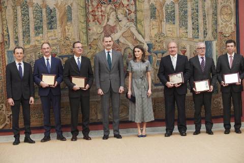 21-02-2019 Madrid Queen Letizia and King Felipe during the national research awards 2018 at the El Pardo palace in Madrid. No Spain  Copyright: xPPE THORTONx