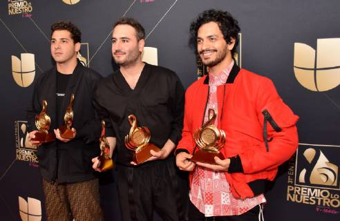 Group Reik members pose during the Lo Nuestro Awards at the American Airlines Arena in Miami, USA, 21 February 2019. Lo Nuestro celebrates today a new edition of these popular voting awards organized by the network Univision and which awards the best Hispanic artists of the last year. Lo Nuestro Awards 2019 !ACHTUNG: NUR REDAKTIONELLE NUTZUNG!  Copyright: xGastonxDexCardenasx AME6966 20190222-636864146399447780