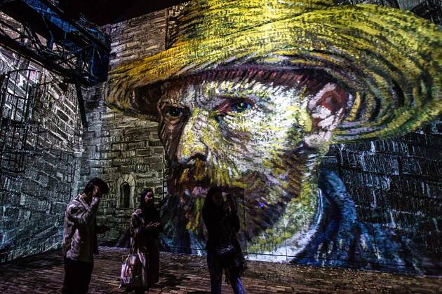 Entertainment Themen der Woche KW08 Entertainment Bilder des Tages Paris, France le 22 fevrier 2019 - Van Gogh, la nuit etoilee, l exposition immersive a l Atelier des Lumieres. Van Gogh, the starry night: the immersive exhibition at the Atelier des Lumieres, in Paris, France, on February 22th, 2019.  Copyright: xAurelienxMorissardx