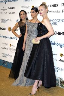 Bettina Zimmermann, Zoe Helali und Franziska Knuppe bei der Verleihung des 3. Inhorgenta Award 2019 in den Eisbach Studios. München, 24.02.2019
