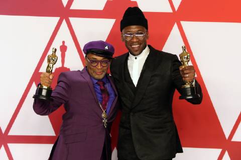 HOLLYWOOD, CALIFORNIA - FEBRUARY 24: Spike Lee and Mahershala Ali in the press room during the 91st Annual Academy Awards at Hollywood and Highland on February 24, 2019 in Hollywood, California.. Copyright: xFayexSadoux