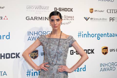 Zoe Helali, Inhorgenta Award 2019 in den Eisbach Studios in Muenchen am 24.02.2019