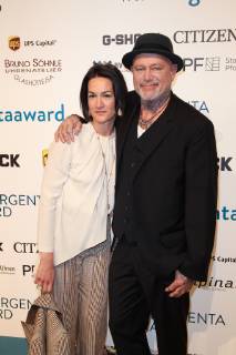 Patrik Muff mit Ehefrau Bele, Inhorgenta Award 2019 in den Eisbach Studios in Muenchen am 24.02.2019