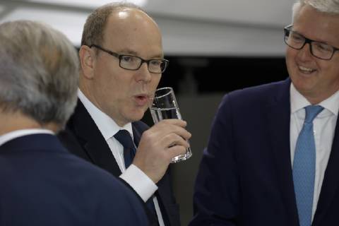 21.01.2019. Fürst Albert II von Monaco bei der Verleihung des ocean tribute award 2019 auf der 50. boot in Düsseldorf. Düsseldorf Messehalle 6 Nordrhein-Westfalen Deutschland