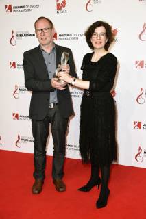 Michael Maierhof und Julia Cloot bei der 11. Verleihung des Deutschen Musikautorenpreises 2019 im Hotel Ritz Carlton. Berlin, 14.03.2019