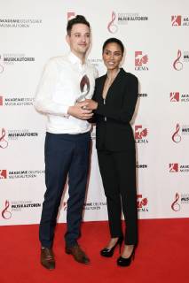 Christian Kalla Crada und Sabrina Setlur bei der 11. Verleihung des Deutschen Musikautorenpreises 2019 im Hotel Ritz Carlton. Berlin, 14.03.2019