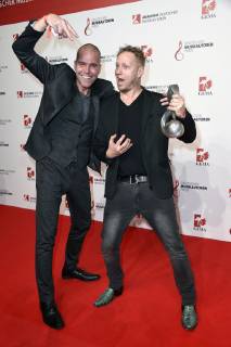 Vince Bahrdt und Martin Tingvall bei der 11. Verleihung des Deutschen Musikautorenpreises 2019 im Hotel Ritz Carlton. Berlin, 14.03.2019