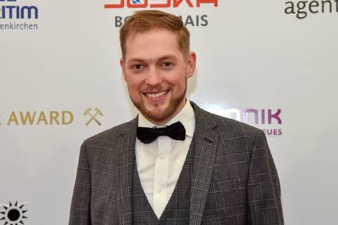 14. Steiger Award am 16.03.2019 im Casino der Zeche Zollverein in Essen Dominik Buch ist Gast bei der Verleihung des Steiger Award 2019