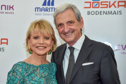 14. Steiger Award am 16.03.2019 im Casino der Zeche Zollverein in Essen Uschi Glas und Dieter Herrmann. Uschi Glas bekommt den Steiger Award in der Kategorie Charity verliehen