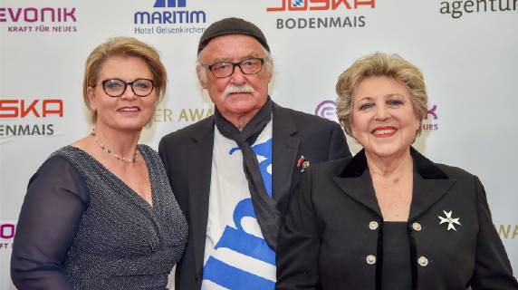 14. Steiger Award am 16.03.2019 im Casino der Zeche Zollverein in Essen V.l.n.r. Sybille Waury, Hans Werner Geißendörfer, Marie-Luise Marjan