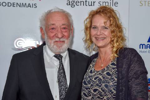 14. Steiger Award am 16.03.2019 im Casino der Zeche Zollverein in Essen Dieter Hallervordern und Christine Zander bei der Verleihung des Steiger Award
