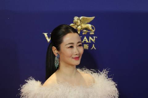Chinese actress Zhao Tao, wife of director Jia Zhangke, arrives on the red carpet for the 13th Asia Film Awards in Hong Kong, China, 17 March 2019. Zhao Tao pairs up with husband Jia Zhangke at 13th Asia Film Awards bjl8079425