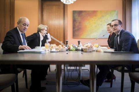 News Themen der Woche KW13 News Bilder des Tages Bundesaussenminister Heiko Maas (R), SPD, trifft Jean-Yves Le Drian (L), Aussenminister von Frankreich, in Berlin, 27.03.2019. Berlin Germany