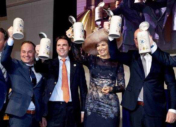 Entertainment Themen der Woche KW13 Entertainment Bilder des Tages 28-03-2019 Lieshout Queen Maxima during the start of the celebration of 300 year Bavaria brewery, part of Swinkels family brewers, in Lieshout.  Copyright: xPPEx