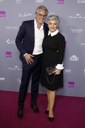 Birgit Schrowange mit Freund Frank Spothelfer bei der 6. Verleihung des Deutschen Kosmetikpreises Gloria 2019 im Hilton Hotel. Düsseldorf, 30.03.2019