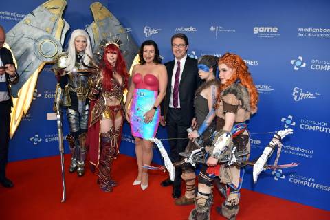 Dorothee Baer, Andreas Scheuer beim Deutscher Computerspielpreis 2019 im Admiralspalast in Berlin am 09.04.2019