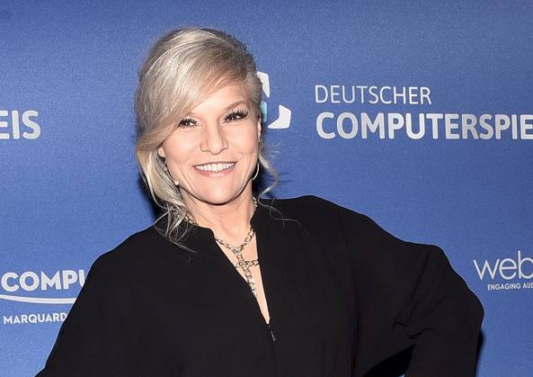 09.04.2019, xlakx, Entertainment eSports, Verleihung des deutschen - Computerspielpreis 2019 emspor, v.l.Ina Müller,Moderatorin bei der Verleihung des Deutschen Computerspielpreises 2019 im Admiralspalast Berlin. Berlin