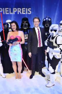 Dorothee Bär und Andreas Scheuer bei der Verleihung des Deutschen Computerspielpreises 2019 im Admiralspalast. Berlin, 09.04.2019