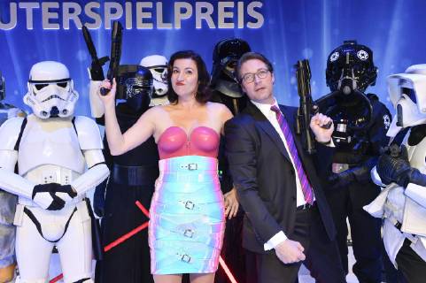 Dorothee Bär und Andreas Scheuer bei der Verleihung des Deutschen Computerspielpreises 2019 im Admiralspalast. Berlin, 09.04.2019