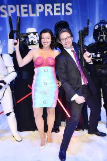 Dorothee Bär und Andreas Scheuer bei der Verleihung des Deutschen Computerspielpreises 2019 im Admiralspalast. Berlin, 09.04.2019