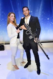 Melina Juergens mit Lebebspartner Ederson Lion Macedo bei der Verleihung des Deutschen Computerspielpreises 2019 im Admiralspalast. Berlin, 09.04.2019