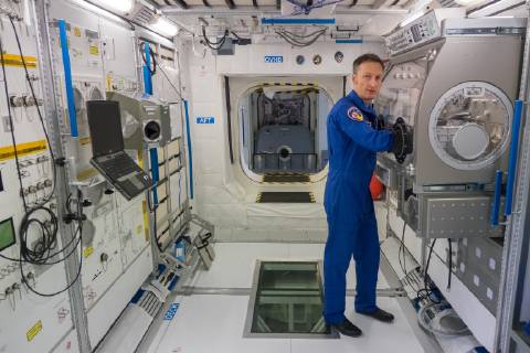 Matthias Maurer, Astronaut, im SpaceShip EAC, Trainingscenter für Astronauten, Köln, Deutschland, Europa Copyright: imageBROKER/UlrichxZillmann ibluzi04869771