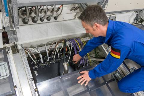 Matthias Maurer, Astronaut, im SpaceShip EAC, Trainingscenter für Astronauten, Köln, Deutschland, Europa Copyright: imageBROKER/UlrichxZillmann ibluzi04869779